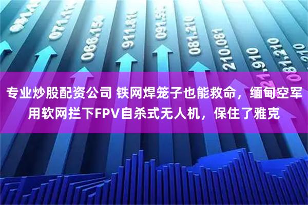 专业炒股配资公司 铁网焊笼子也能救命，缅甸空军用软网拦下FPV自杀式无人机，保住了雅克